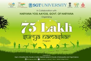 75 Lakh Surya Namaskara In Collaboration With Haryana Yog Ayog.
